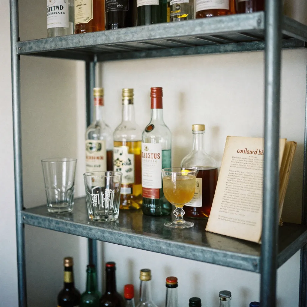 Casual home bar setup with modern design elements