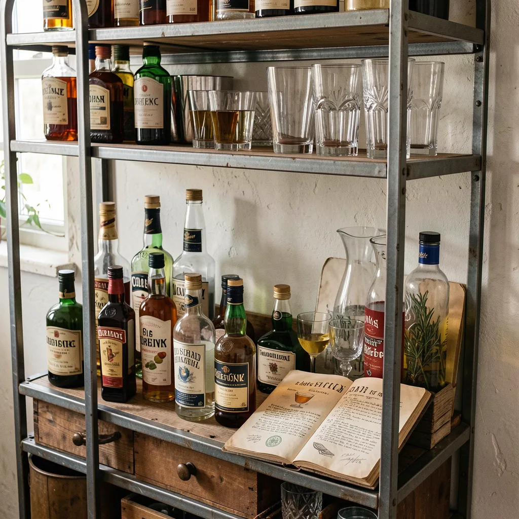 Natural lighting in home bar space