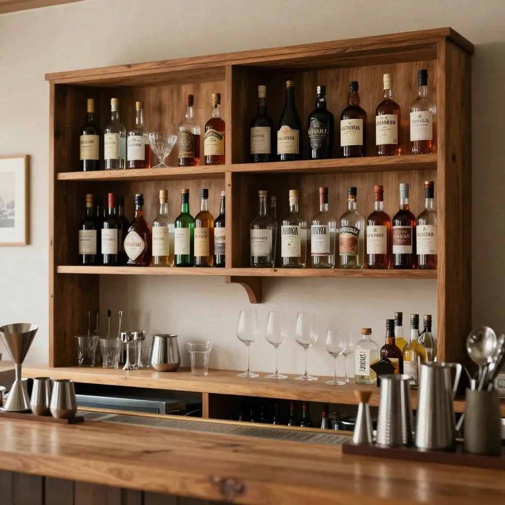 Organized spirit bottles